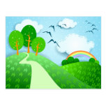 Fantasy landscape, postcard