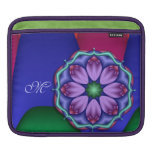 Fantasy Lotus flower and Monogram iPad sleeve