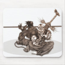 Fantasy Manga Warriors Mouse Pad