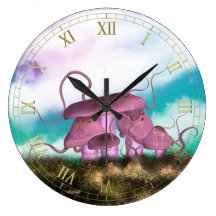 Fantasy Toadstools  Wall Clock