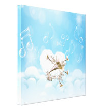 Fantasy Trumpets  Wrapped Canvas Stretched Canvas Print
