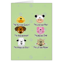 Farm Animals Sounds Greeting Card