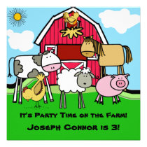 Farm Theme Customised  Birthday Invitations invitations