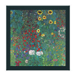Farmergarden Sunflower, Klimt, Vintage Flowers Gallery Wrap Canvas