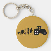 Farmers Evolution of Farming Farm Tractor Drivers Keychains