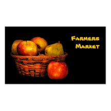 Farmers Market Apples and Pears Business Card Template
