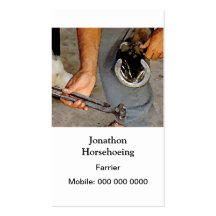 Farrier one sided business card