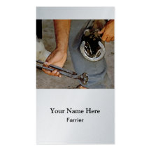 Farrier shoeing horse business card