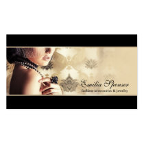 Fashion accessories & jewellery business card business cards