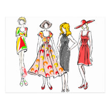 Fashion For Spring Post Cards