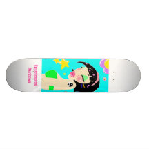 Fashion Girl by Experimental Rainbows Custom Skate Board