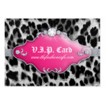 Fashion Jewellery VIP Club Card Leopard Black Pink Business Card Template