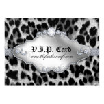 Fashion Jewellery VIP Club Card Leopard Black Whit Business Cards