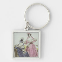 Fashion plate, 'Le Follet Courrier Salons Keychains