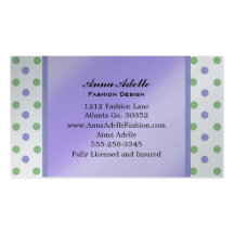 Fashion Polka Dot Business Cards
