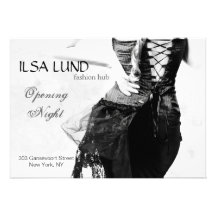 Fashion Shop Opening Night Personalized Invites
