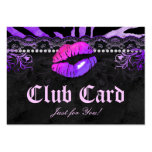 Fashion VIP Club Card Lace Lips Zebra Purple Pink Business Card Templates