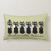 'Fashionable Felines' Pillow