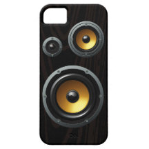 Fashionable Retro Wood Grain Speaker Trio iPhone 5 Covers