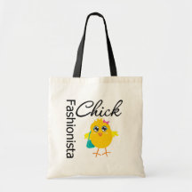 Fashionista Chick Tote Bags