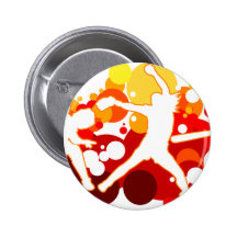 Fast Pitch Softball Players Buttons