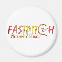 Fast Pitch Softball Version 2 Fridge Magnets