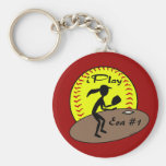 Fastpitch Softball Keychain