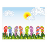 fatfatin Flip Flops Fun in the Sun Custom Postcard
