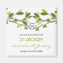 fatfatin Knotted Love Trees Save The Date Magnet