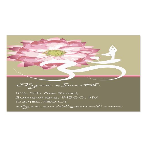 fatfatin Lotus Flower, Yoga and Om Profile Card Business Card Template