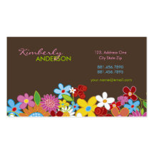 fatfatin Spring Flowers Garden Custom Profile Card Business Card Templates