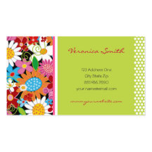 fatfatin Spring Flowers Garden Profile Card Business Card Templates