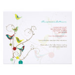 fatfatin Summer Bird And Swirls Enclosure Card Personalized Invitation