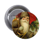 Father Christmas - Vintage Art Button