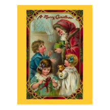 Father Christmas - Vintage Art Postcard