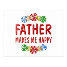 Father Happiness Post Card