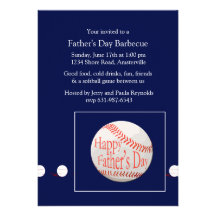Father's Day Baseball Invitation