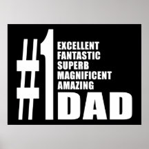 Fathers Day Birthdays Christmas Number One Dad Posters