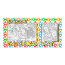 Fathers Day Cut Out ADD YOUR PHOTO Fish Personalized Photo Card