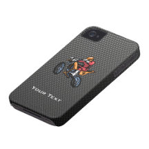 Faux Carbon Fibre Motocross iPhone 4 Covers