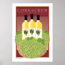 Faux Corkscrew Whites Posters