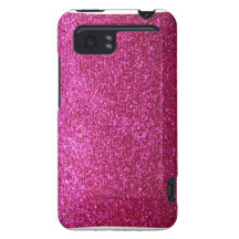 Faux Hot Pink Glitter HTC Vivid Cover