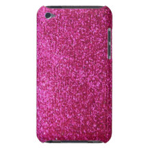 Faux Hot Pink Glitter iPod Case-Mate Case