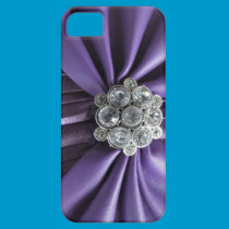 Faux Purple satin Rhinestone Iphone5 Case Design casemate cases