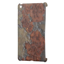 Faux rust texture (brown flaky rusted iron) pitted iPad mini covers