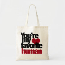 Favourite Human Love Canvas Bags