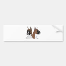 Fawn and Brindle Boxers Bumper Stickers