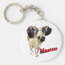 Fawn Mastiff trio Keychain
