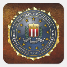 FBI Emblem Square Sticker