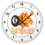 Fear The Flames Wall Clock